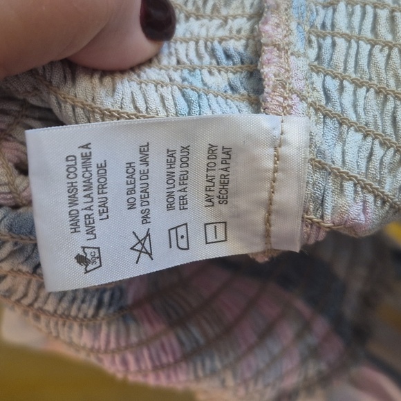 Saltwater Luxe Smocked Mini Dress Mulitcolor With Bounce Ruffle Hemline Size Med - Picture 6 of 11